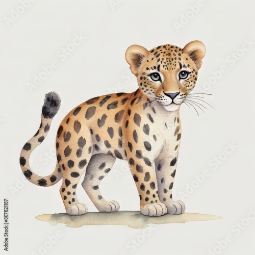 leopard cartoon illustration  © oleksii