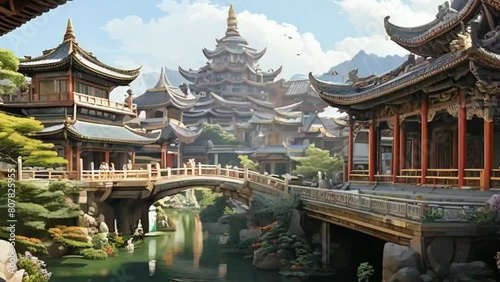 oriental architecture. photo