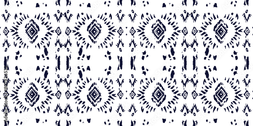 Seamless batik pattern,Seamless tribal batik pattern,and Seamless colorful pattern resemble ethnic boho, Aztec,and ikat styles.designed for use in wallpaper,fabric,curtain,carpet,Batik Embroidery