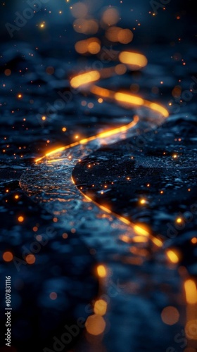 Dark roadmap background with light highlights illustrating the strategic path  perfect for business and planning concepts