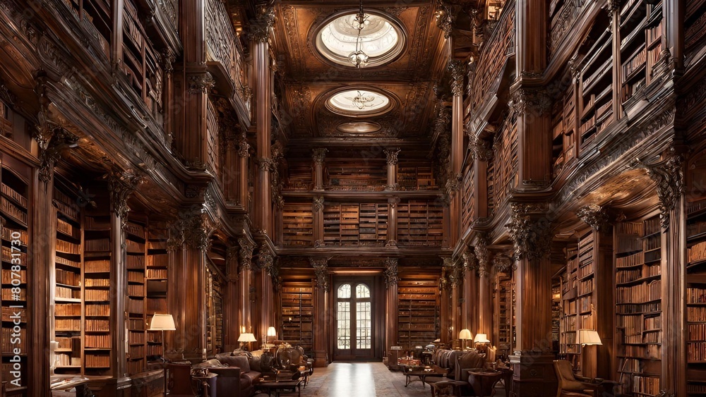 Grand and Elegant Library 