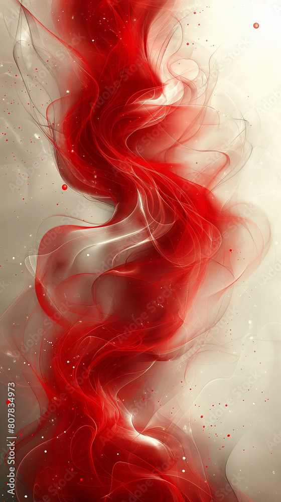 Fototapeta premium illustration of a business-themed abstract background in red and silver, strategically incorporating copy space