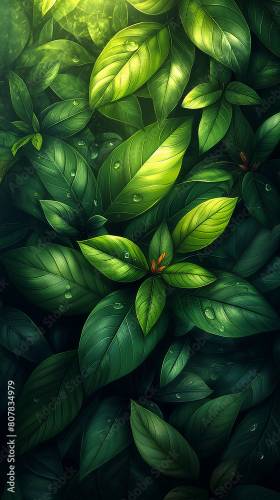 Fototapeta premium green leaves background