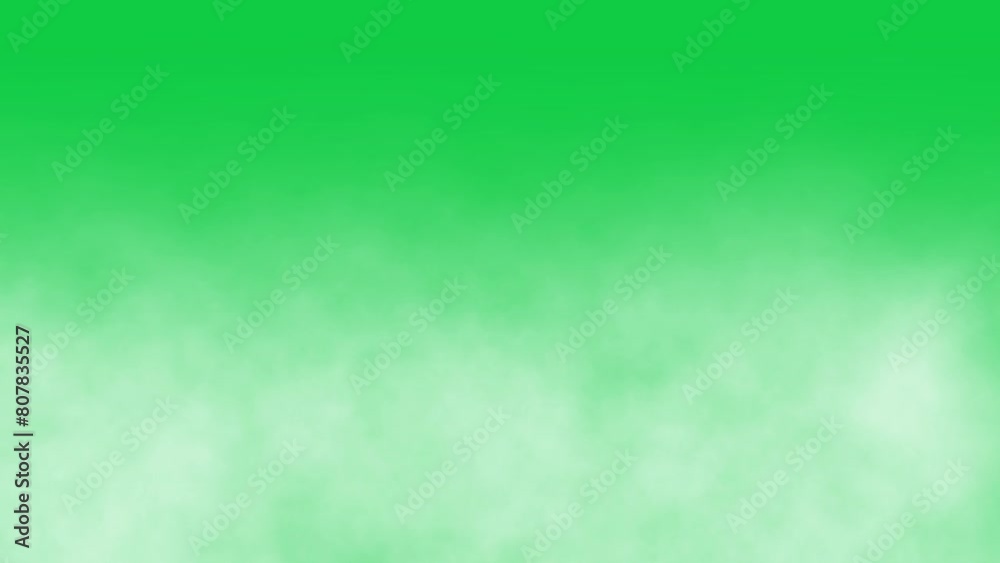 White smoke vapour cloud sky smog flowing mystic effect on chroma key green screen alpha channel background