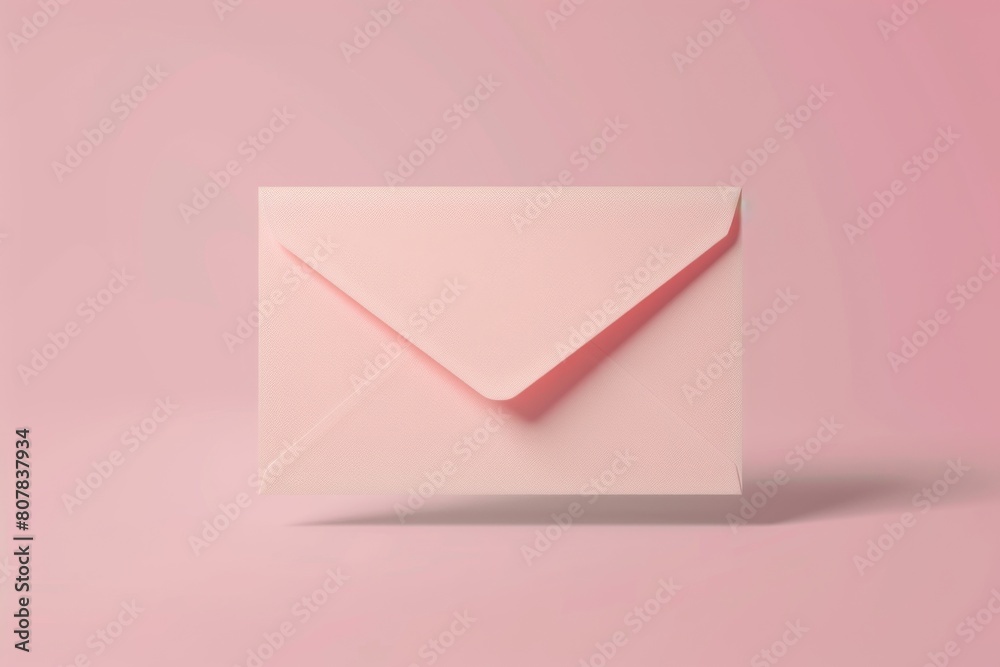 Envelope with pink envelope on pink background Envelope with pink envelope on pink background
