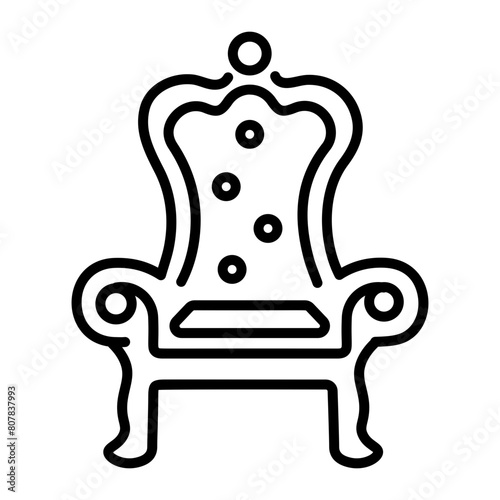 A well-designed linear icon of political chair 