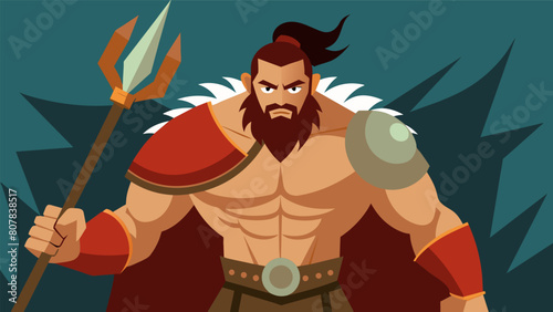The stoic warriors unwavering discipline and focus in battle made him a formidable opponent to any who dared to challenge him.. Vector illustration