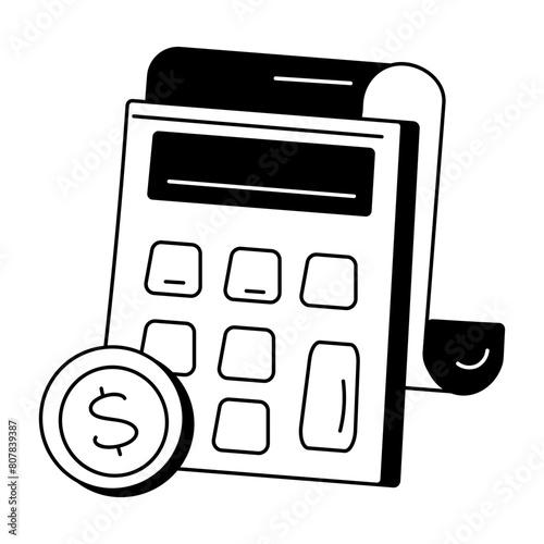 Get this hand drawn icon of accounting 