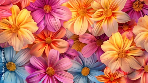 the seamless pattern background of flowers  illustration