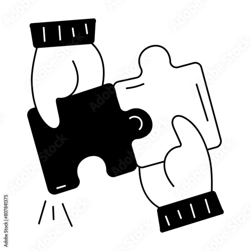 Trendy glyph icon of collaboration 
