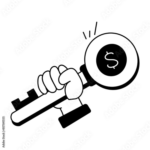 Get this doodle icon of a business opportunity 