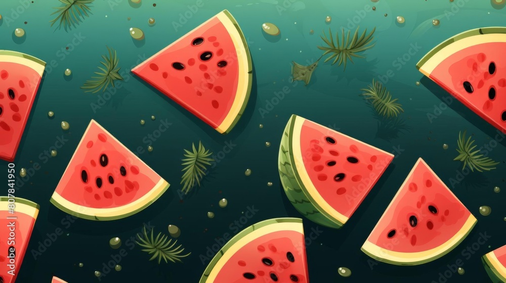 pattern of watermelon slices with soft colors pattern of watermelon slices with soft colors
