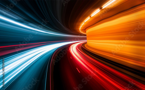 Luminous lines, the concept of speed © siaminka