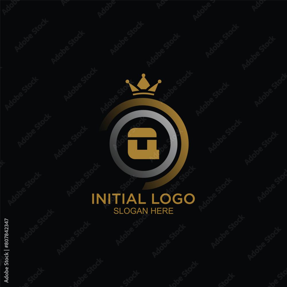 initial logo with crown icon, initial logo king initial logo with crown icon, initial logo king