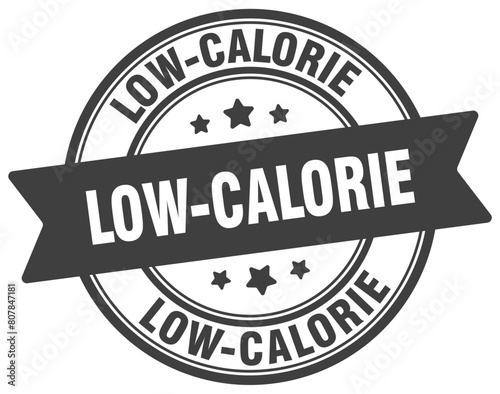 low-calorie stamp. low-calorie label on transparent background. round sign