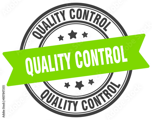 quality control stamp. quality control label on transparent background. round sign