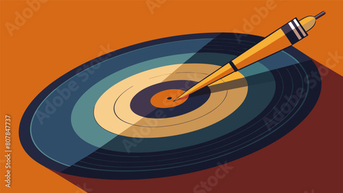 The stylus glides effortlessly along the grooves producing a warm and nostalgic sound. Vector illustration