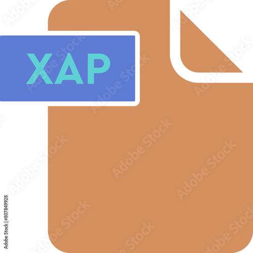 XAP File format icon rounded shapes and spacing photo