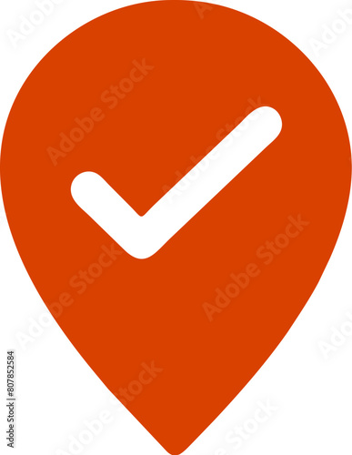 Red location icon, location isolated on a white background