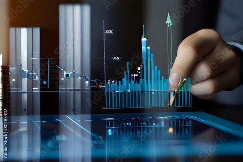 data analyzing technology by creative computer software . Concept of digital data for marketing analysis and investment decision making. © Poorna Dewasurendre