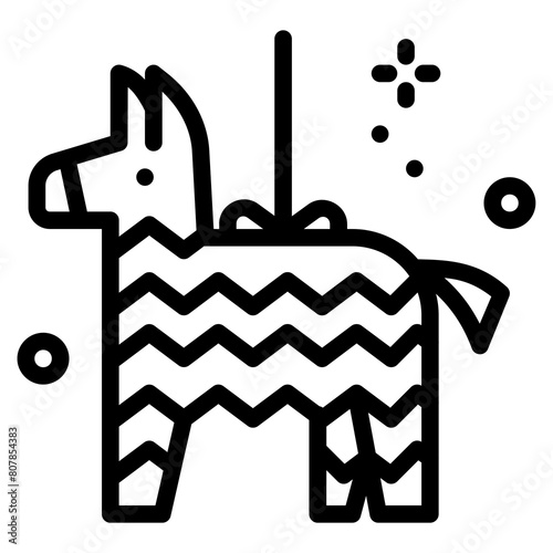 Pinata Decorated Lama Icon