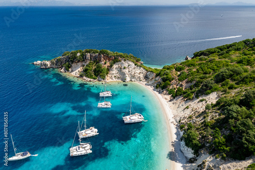 The amazing Gidaki beach on the island of Ithaca photo