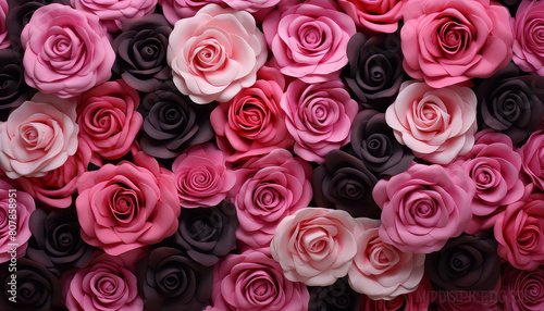 Pink roses close-up