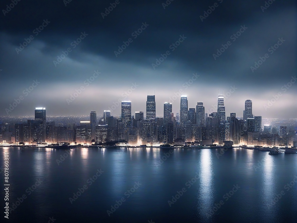 Fototapeta premium city skyline at night