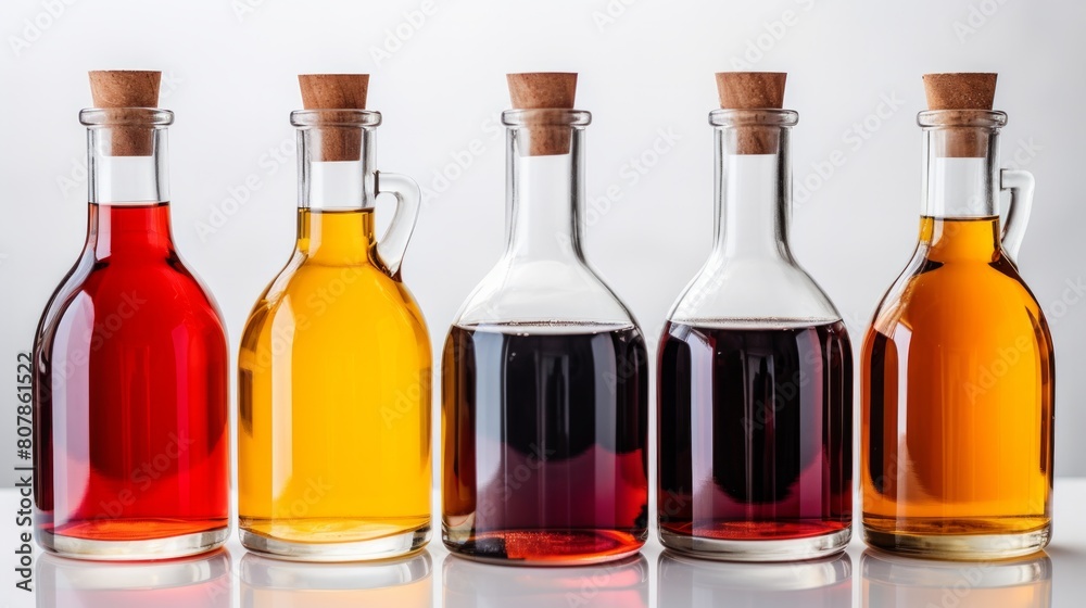 Different oil and vinegar bottles set Different oil and vinegar bottles set