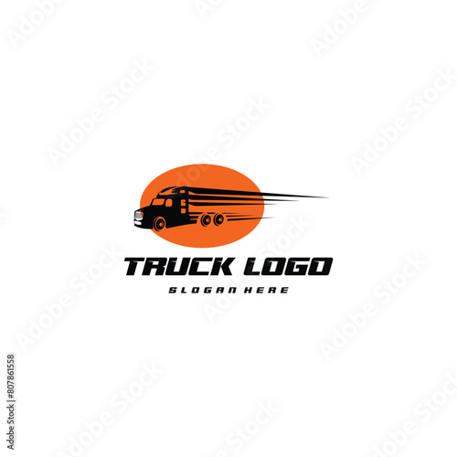 Truck Company Transportation Logo Illustration