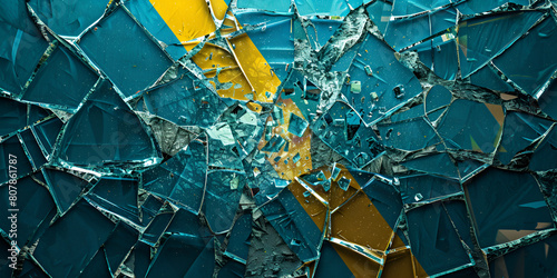 Cracked Glass Texture Background