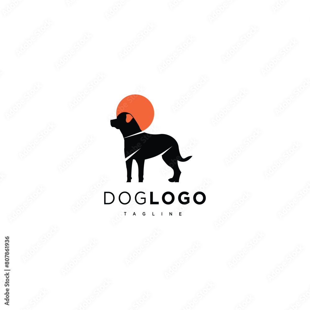  DOG MASCOT LOGO VECTOR ILLUSTRATION