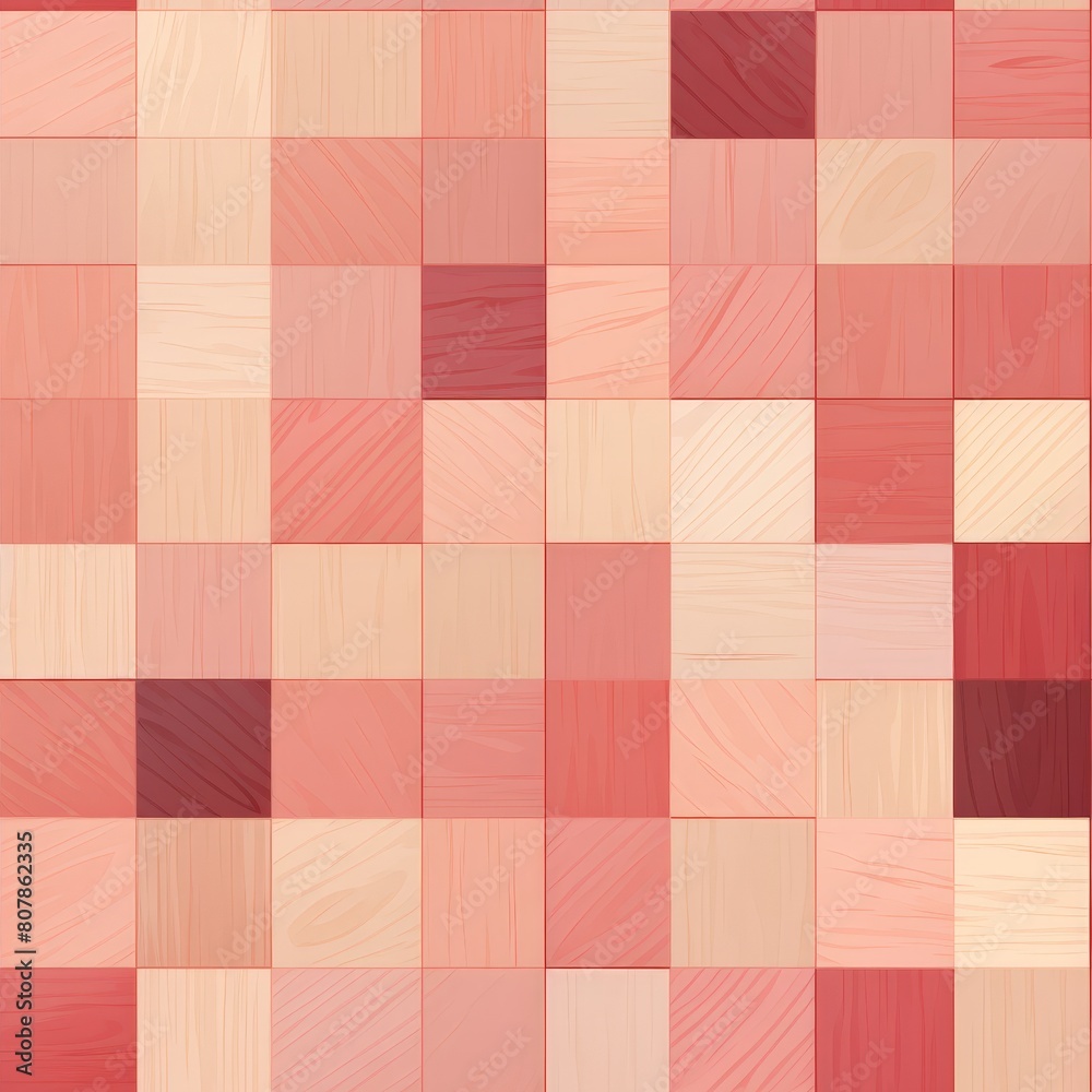 Pink and beige tiles arranged in a square pattern, creating a textured background Pink and beige tiles arranged in a square pattern, creating a textured background