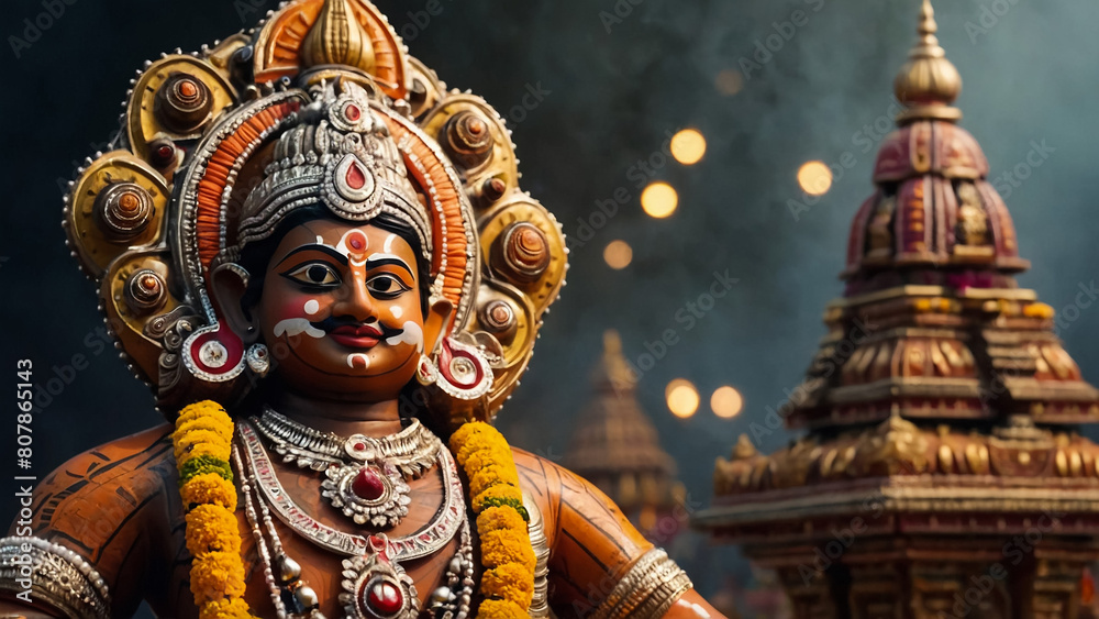 Dwarapudi, India - Circa January, 2018. Architecture of Ayyappa Swamy Temple in Dwarapudi, India.
Dwarapudi, India - Circa January, 2018. Architecture of Ayyappa Swamy Temple in Dwarapudi, India.