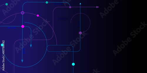 Vectors Abstract geometric with connected lines and dots. Digital communication technology concept background  Global network connection  social networking  big data visualization.