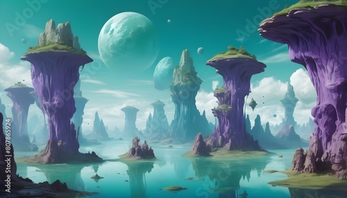 A surreal dreamscape with floating islands and sur upscaled 21