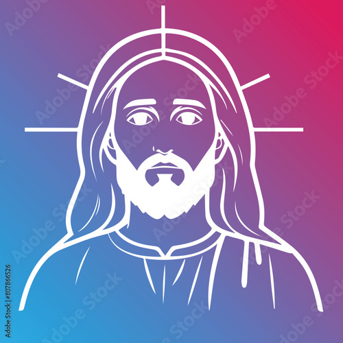 church man vector design silhouette logo icon 