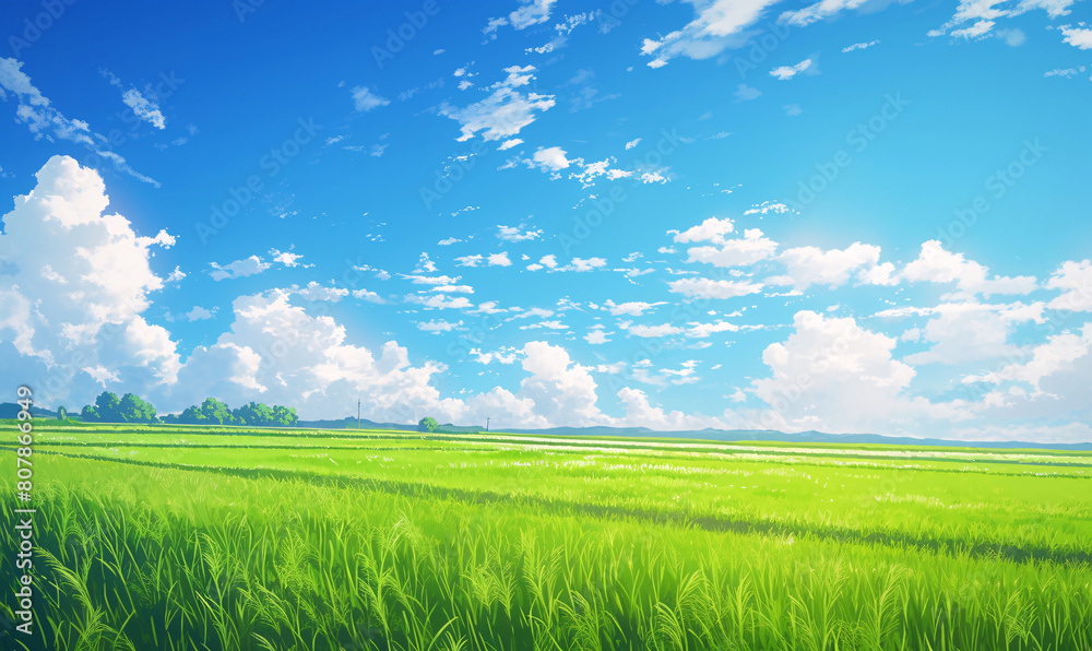 field and sky background-generative aI