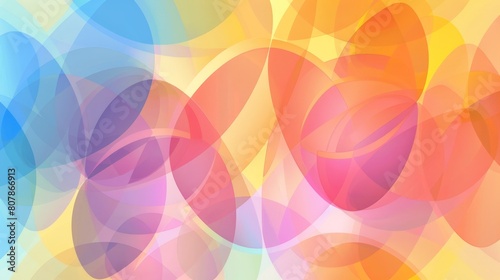 A modern background with color transparent circles in an abstract style