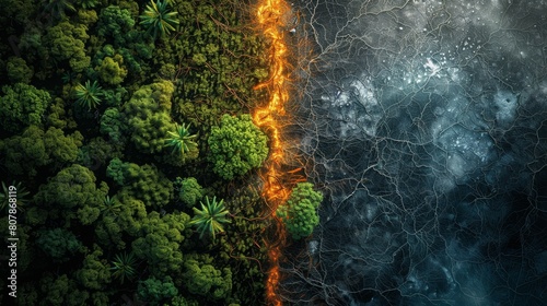 Stop deforestation. Save the planet. photo