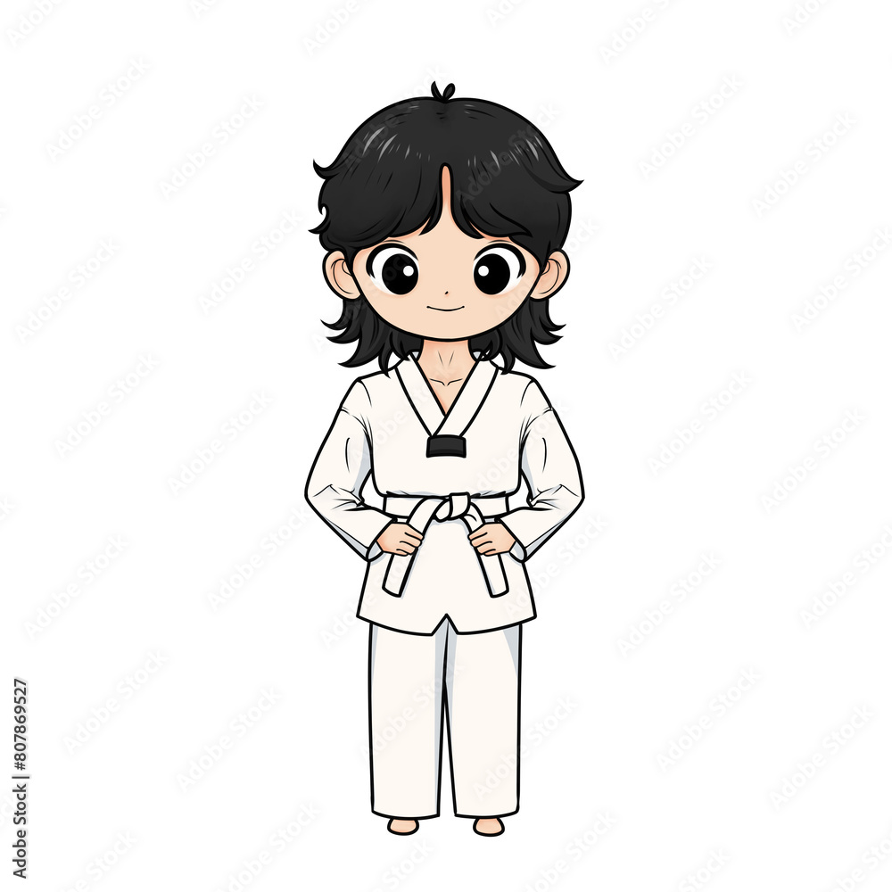 illustration of taekwondo boy with white belt and transparent background illustration of taekwondo boy with white belt and transparent background
