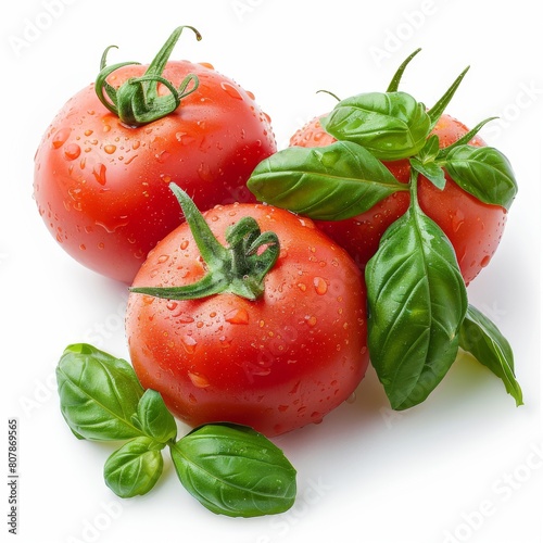 Hydroponic tomatoes are grown without soil, using a nutrient-rich water solution. They are often considered to be more flavorful and nutritious than conventionally grown tomatoes. photo