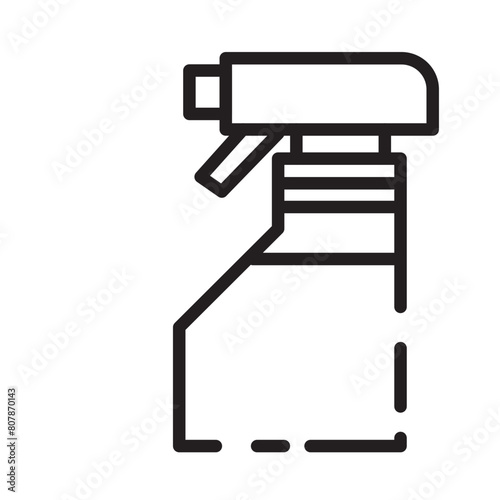 Bottle Cleaning Spray Line Icon