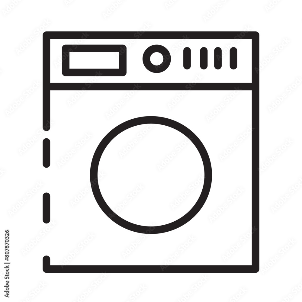 Car Clean Laundry Line Icon Car Clean Laundry Line Icon