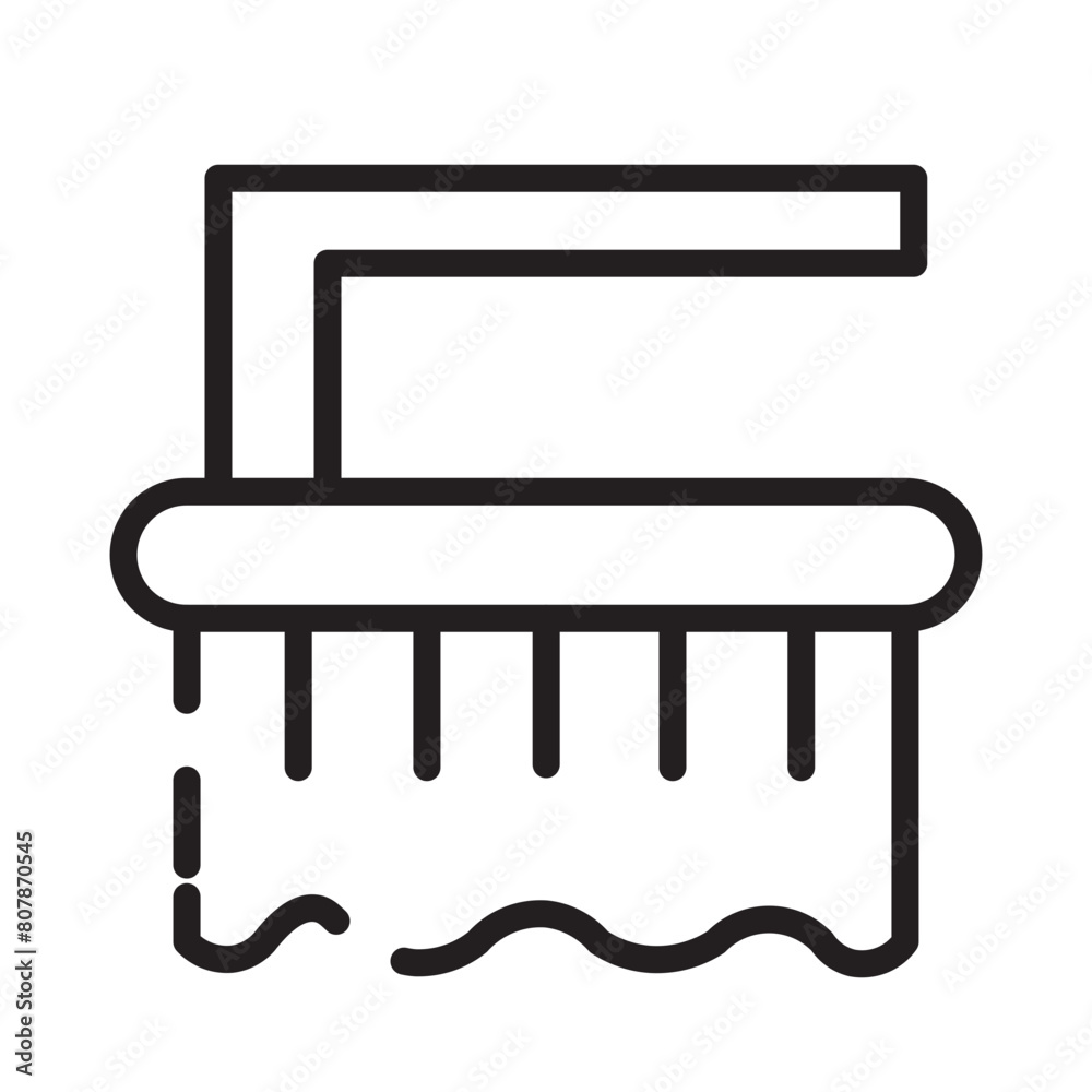 Scrub Tool Wash Line Icon Scrub Tool Wash Line Icon