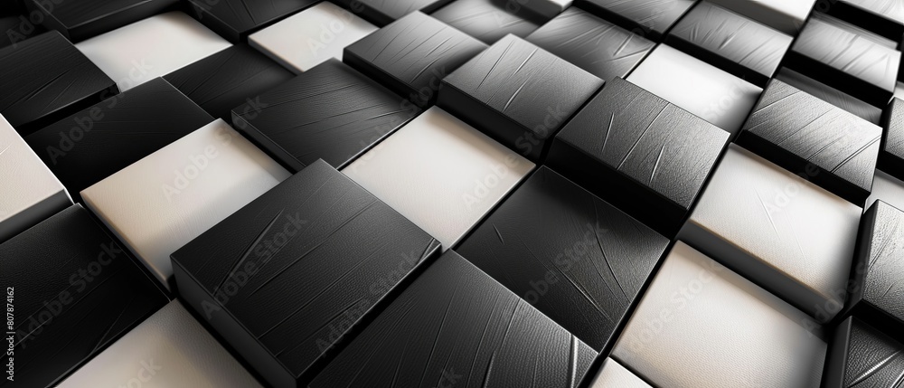 Fototapeta premium ultra-wide sophisticated pattern for professionals, squares and lines design