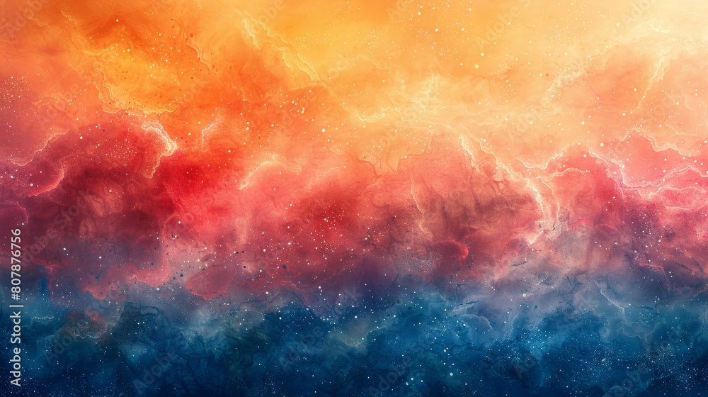 Fototapeta premium Vibrant Watercolor Texture with Bold Color Transitions