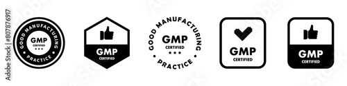 GMP Certified - vector signs for product packaging label.