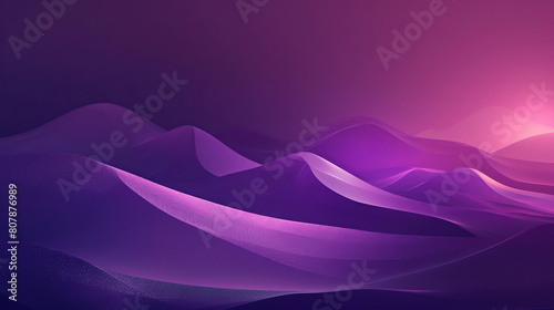 Elegant purple waves design with smooth gradients and highlights photo