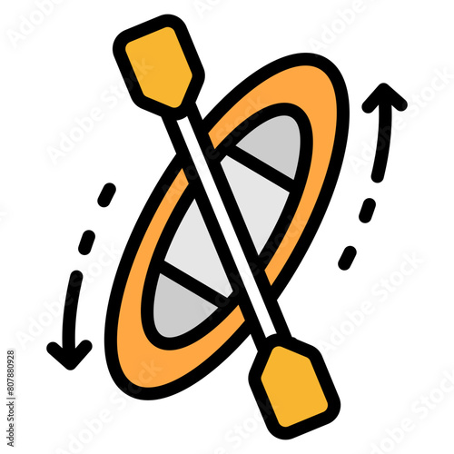 Canoe  Icon Element For Design